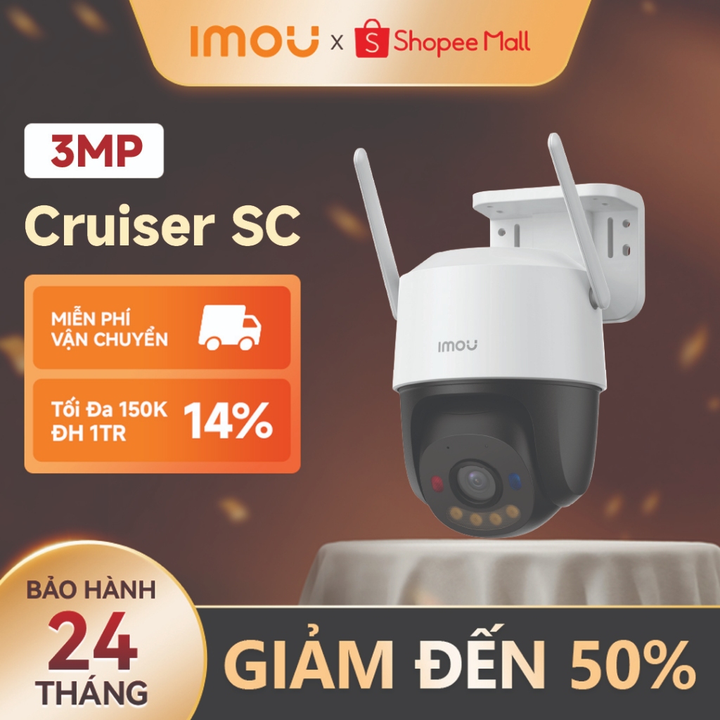 Camera Wifi ngoài trời Imou Cruiser SC I 3MP/5MP I IPC-K7FP-5H0WE I Đèn cảnh báo xanh đỏ I Đàm thoại I Xoay 360 | BigBuy360 - bigbuy360.vn