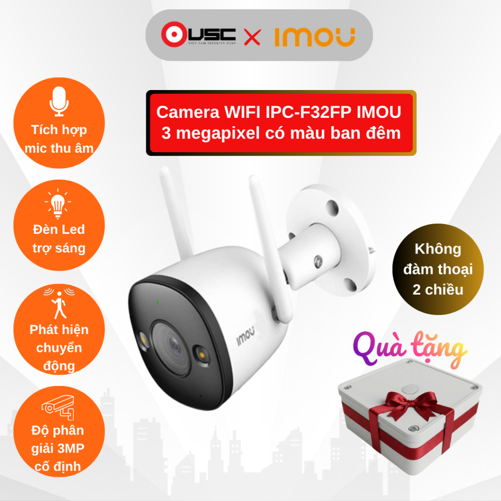 Camera WiFi Ngoài Trời Imou IPC-F32FP 3MP