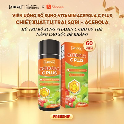 Viên Uống Bổ Sung Vitamin C ADIVA Acerola C Plus Giúp Tăng Cường Sức Đề Kháng Cho Cơ Thể