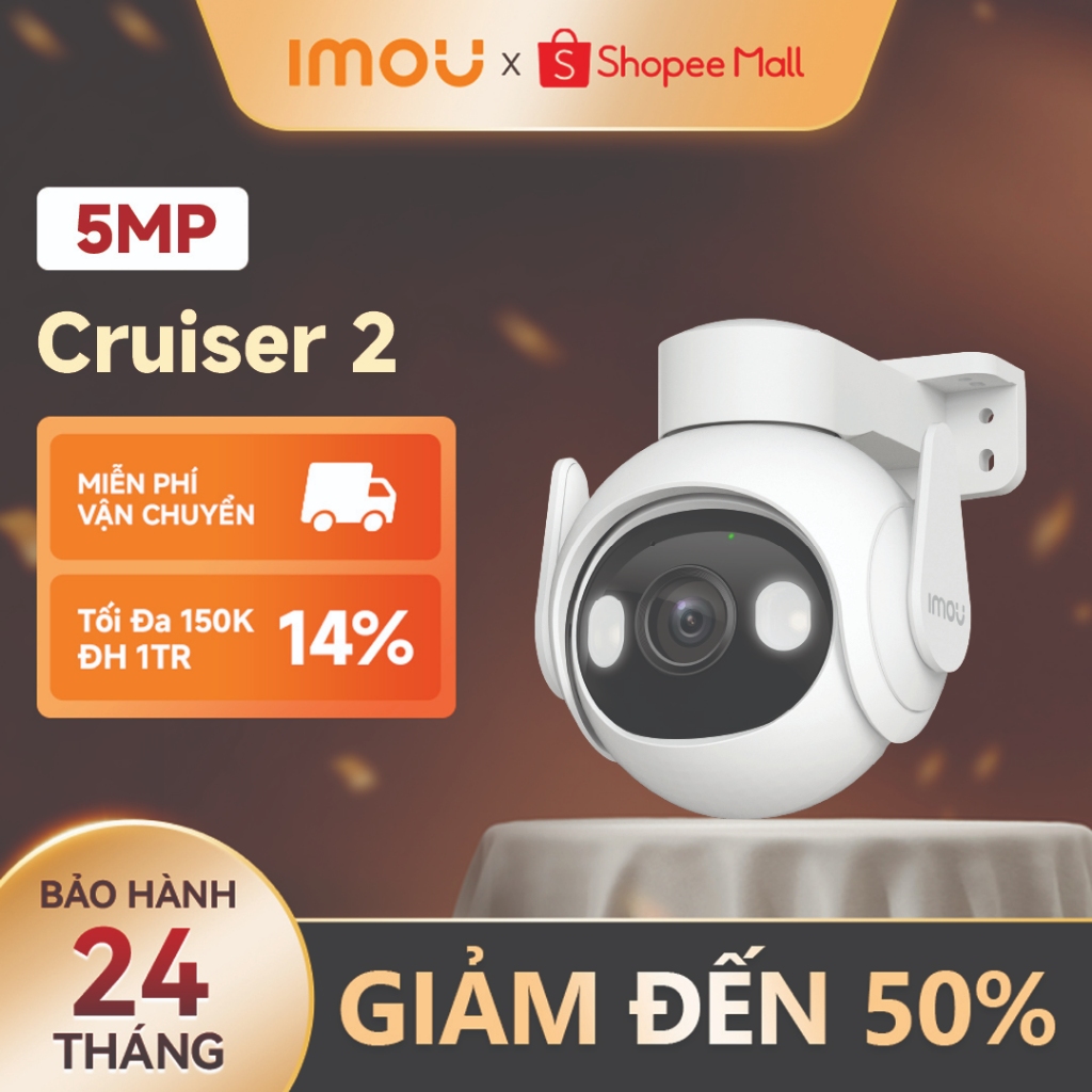 Camera Wifi ngoài trời Imou Cruiser 2 I 3MP/5MP I Chống nước IP66 I Loa cảnh báo I Màu về đêm | BigBuy360 - bigbuy360.vn