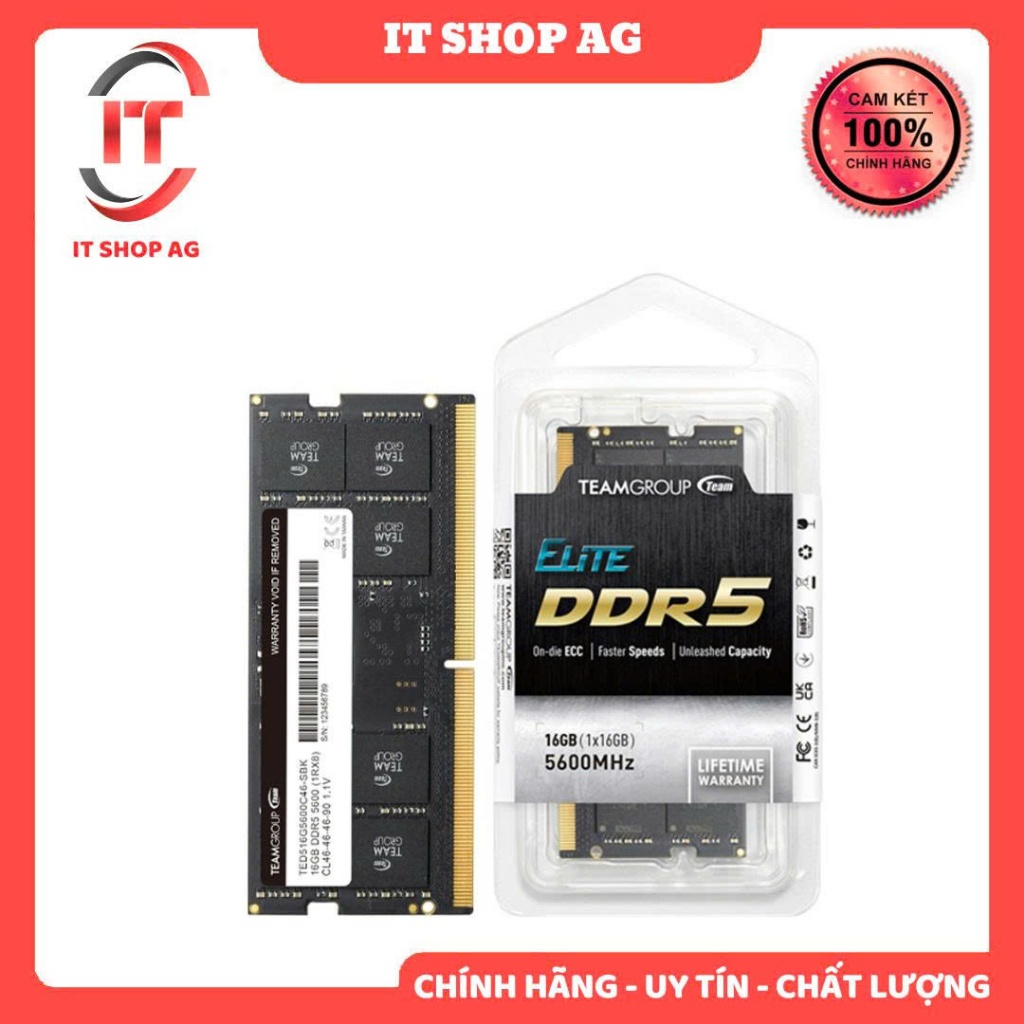 Ram Laptop TeamGroup Elite 16GB DDR5 5600MHz Chính hãng