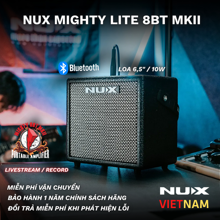 Amplifier Nux Mighty Lite 8BT MKII ( Portable Amplifier )