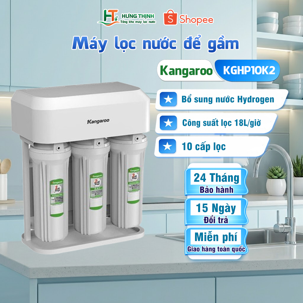 Máy lọc nước âm tủ Kangaroo Hydrogen KGHP10K2- Chính Hãng bảo hành 24th- Hưng Thịnh