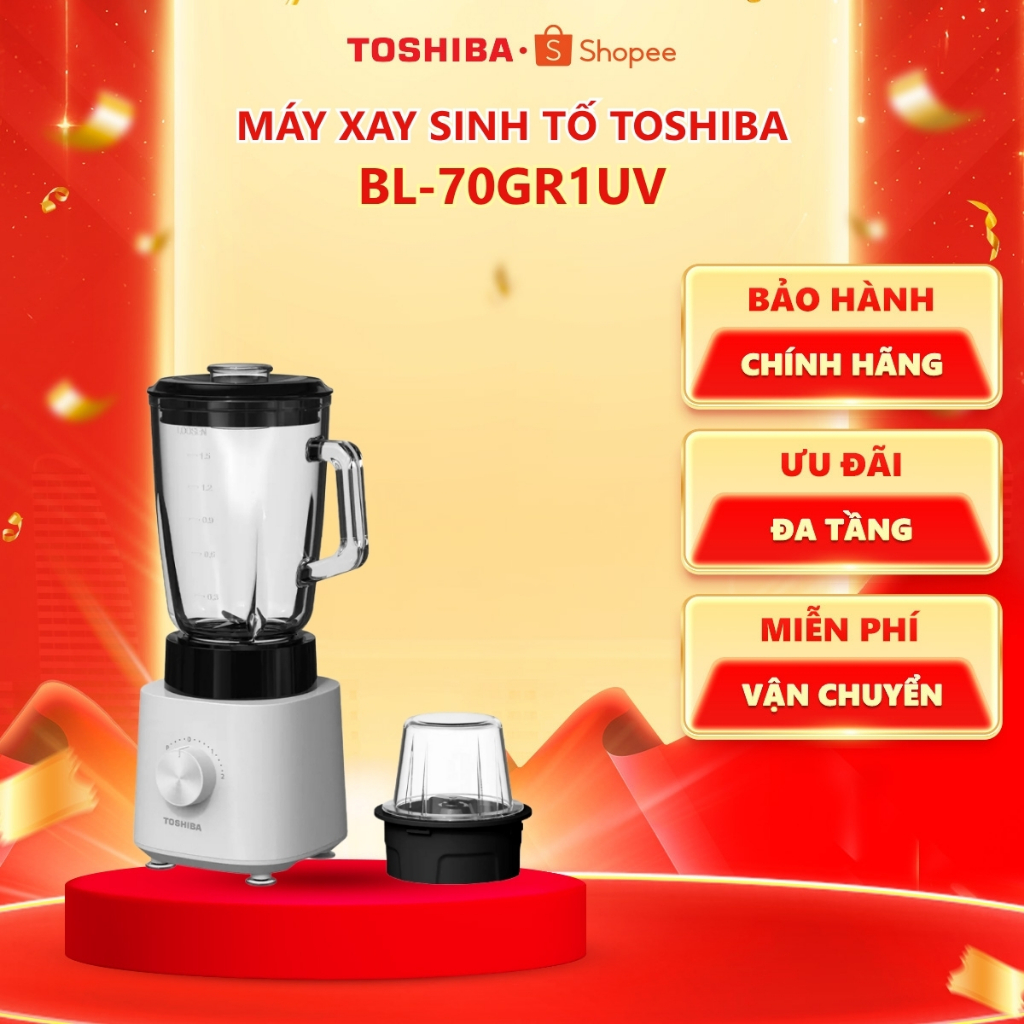[Hỏa tốc HCM] Máy xay sinh tố đa năng Toshiba BL-70GR1UV (Đen) - Bảo hành chính hãng 12 tháng
