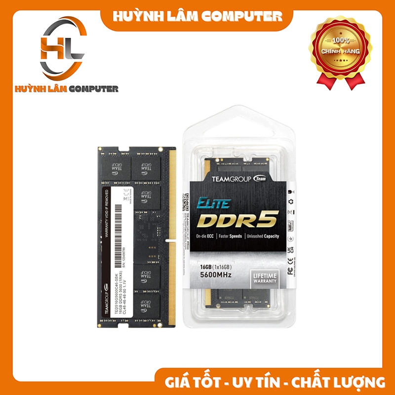 RAM laptop TeamGroup Elite (1 x 16GB) DDR5 5600MHz - Chính Hãng