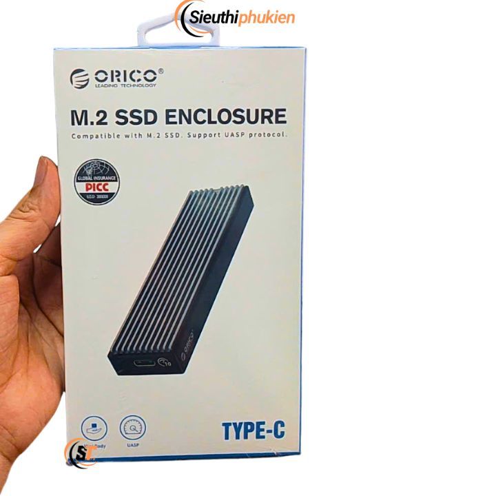 Box M2 ORICO NVMe USB 3.1 type-C vỏ nhôm cao cấp Orico M2PV-C3 - bảo hành 1 năm