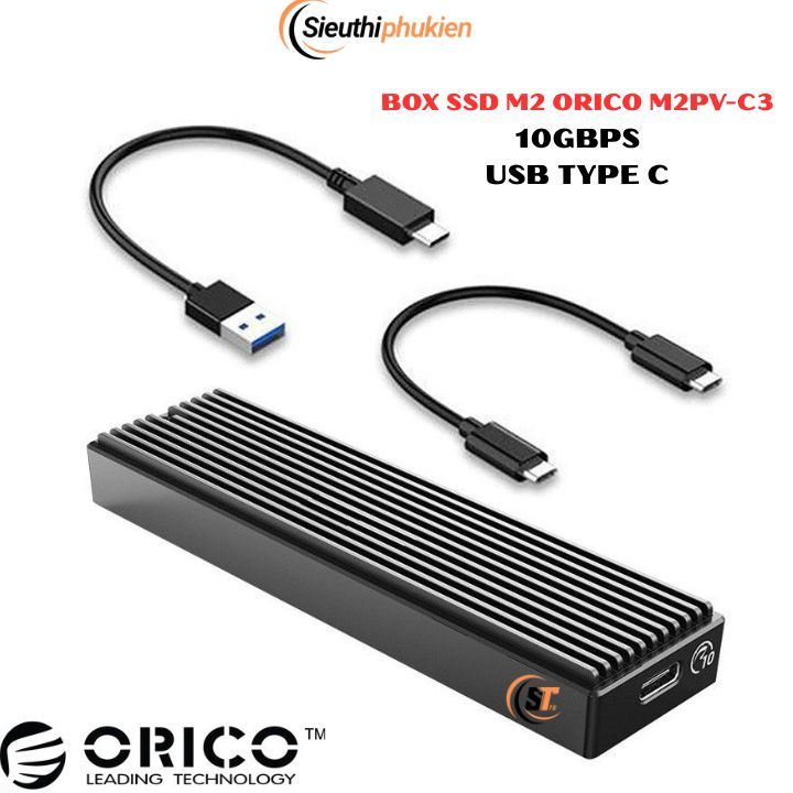 Box di động SSD M.2 PCIe NVMe 10Gbps Orico M2PV-C3-BK - bảo hành 1 năm