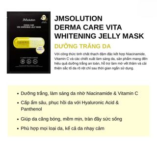 Mặt nạ dưỡng da JM Solution Derma Care Vita Whitening Jelly Mask cấp ẩm, sáng da 30ml Duduhouse