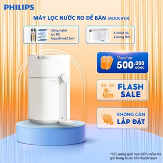 Máy lọc nước RO để bàn Philips ADD6910 màu trắng, uống trực tiếp nhỏ gọn làm nóng 3s