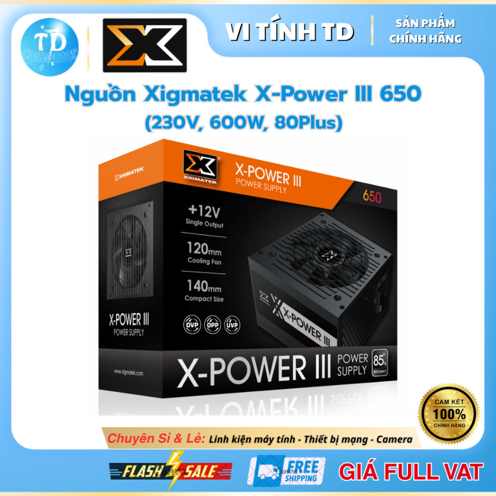 Nguồn máy tính 650 Xigmatek X-POWER III - Hàng chính hãng