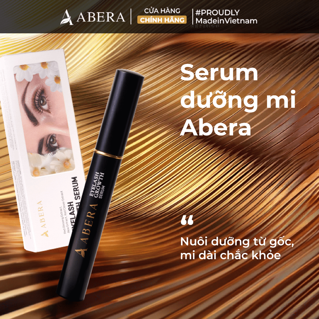 Serum Dưỡng Mi ABERA 5ml - Dưỡng Mi Dài Và Dày, Mi Tự Nhiên Chắc Khỏe Không Gãy Rụng