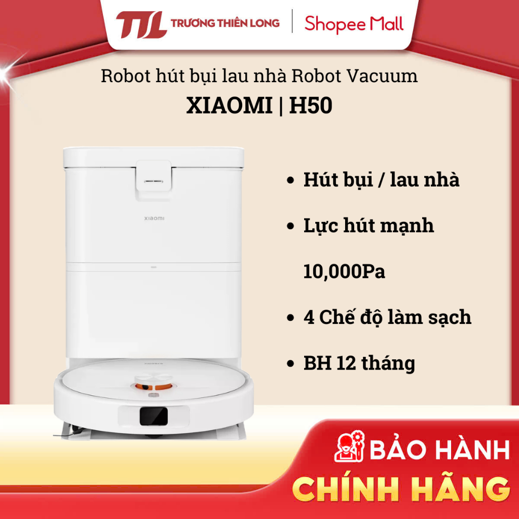 H50 | H50 PRO - Robot Hút Bụi Lau Nhà Xiaomi Vacuum H50 | H50 PRO - Lực Hút Mạnh 10.000Pa [TOÀN QUỐC