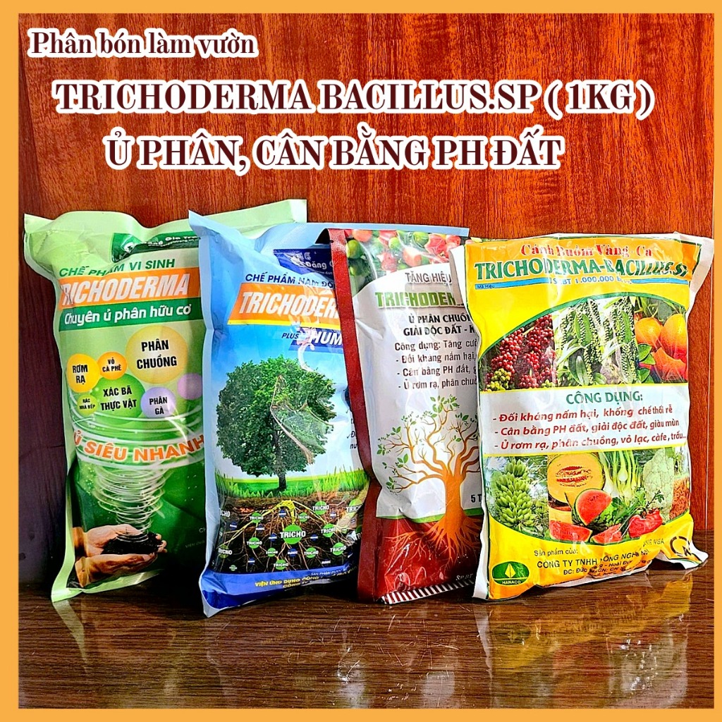 CHẾ PHẨM SINH HỌC CÁC LOẠI TRICHODERMA BACILLUS.SP  GÓI 1KG - MIX