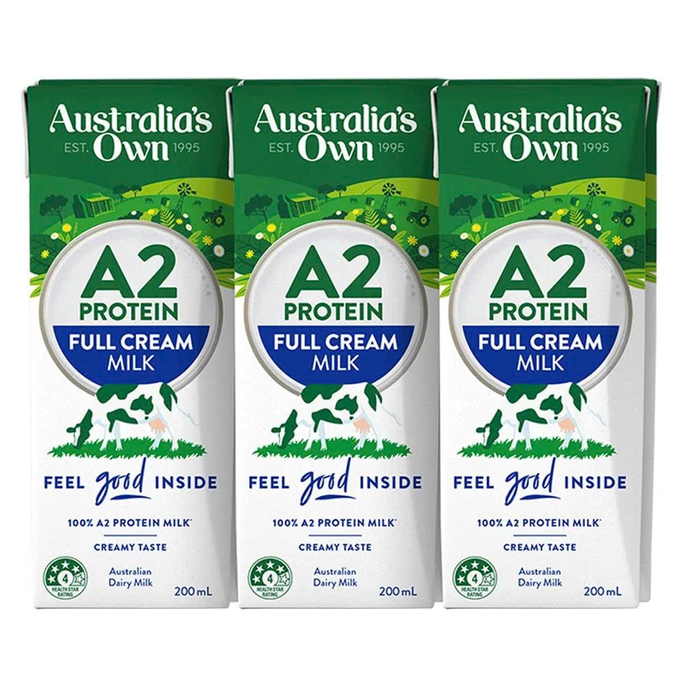 Sữa tươi nguyên chất tiệt trùng Australia's Own A2 Protein hàng Úc 200ml