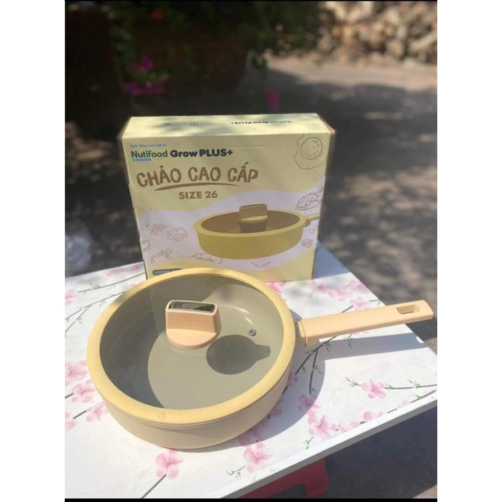 Chảo chống dính Green Cook có nắp cao cấp