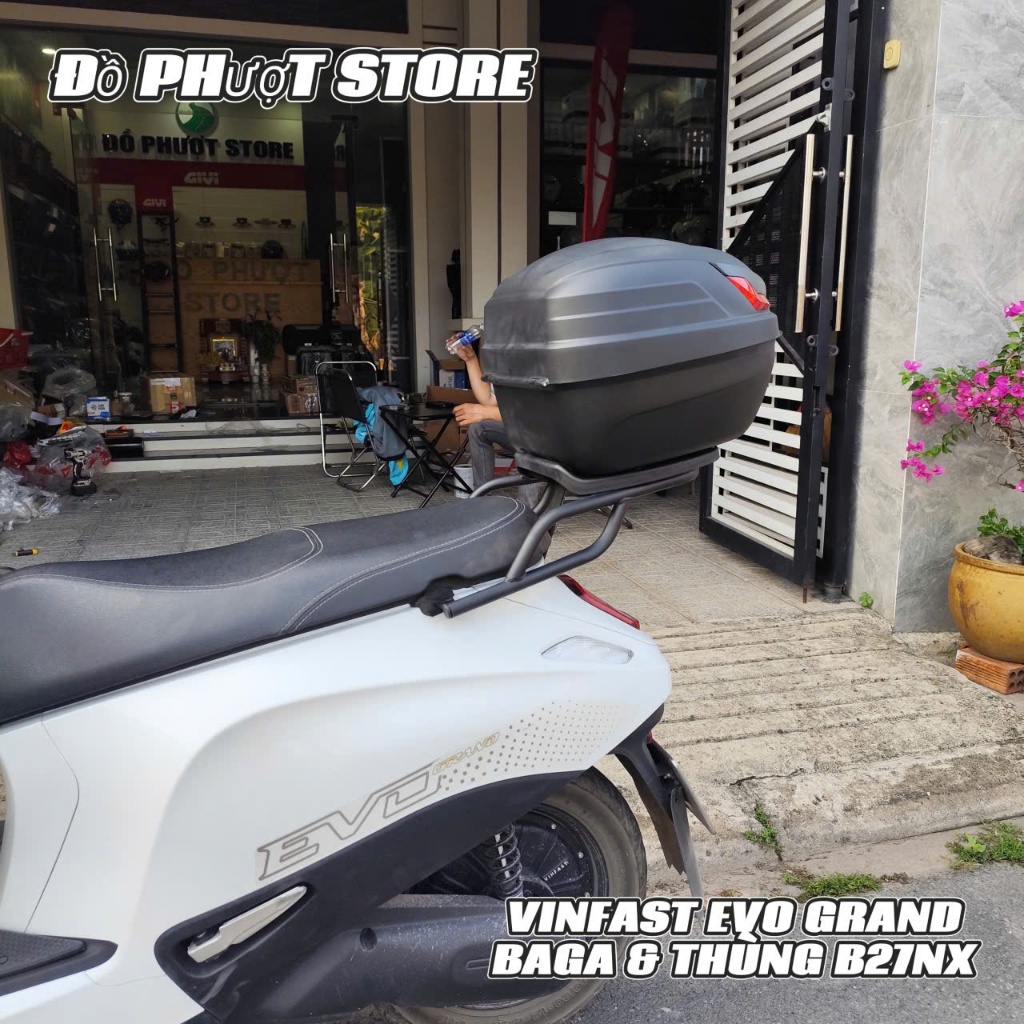 Combo Thùng Givi B27NX 27L & Baga M-Biker Cho VinFast Evo Grand Lắp Zin 100% | Givi Đồng Nai
