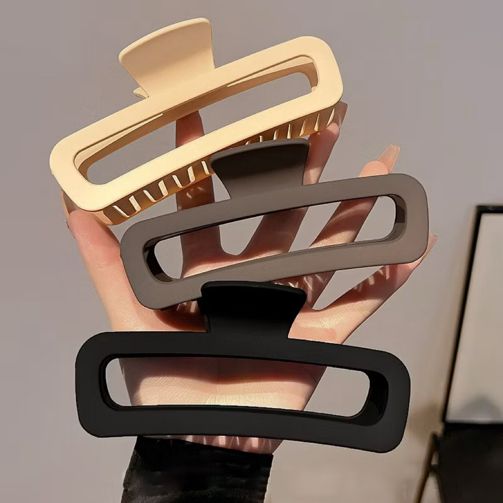 Kẹp tóc nữ nhựa trơn nhám size 13cm