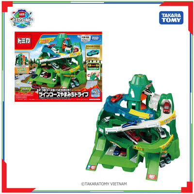 Bộ đồ chơi đường đua đôi mạo hiểm Tomica World Twin Course Adventure Drive (kèm xe) 910763 chính hãng TakaraTomy