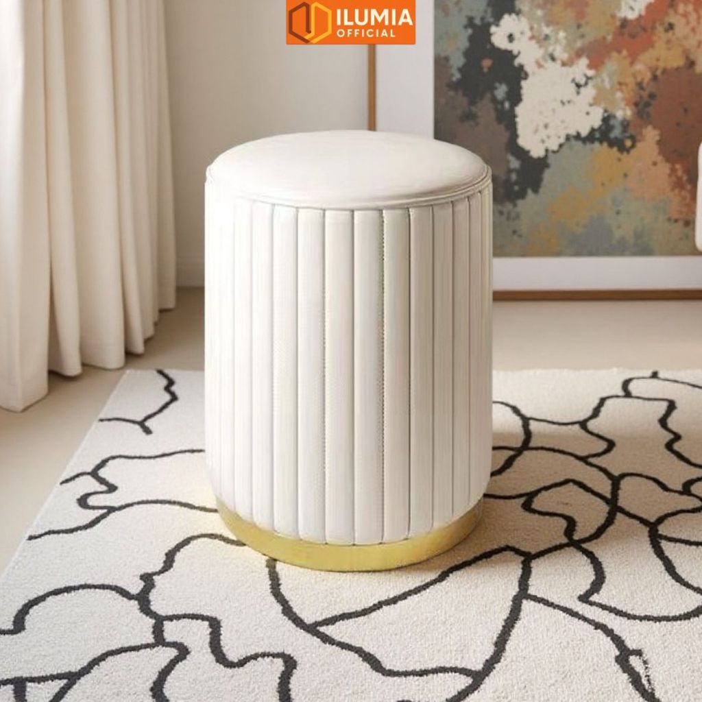 Ghế Đôn Bọc Nỉ Êm Ái – Ghế Decor Phòng Khách, Phòng Ngủ - GC45