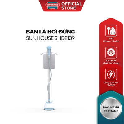 Bàn là hơi đứng Sunhouse SHD2109 - Công suất 1800W - Thiết kế ủi treo - ủi nằm 2in1 - Dung tích 1.6L dùng cho cả nhà