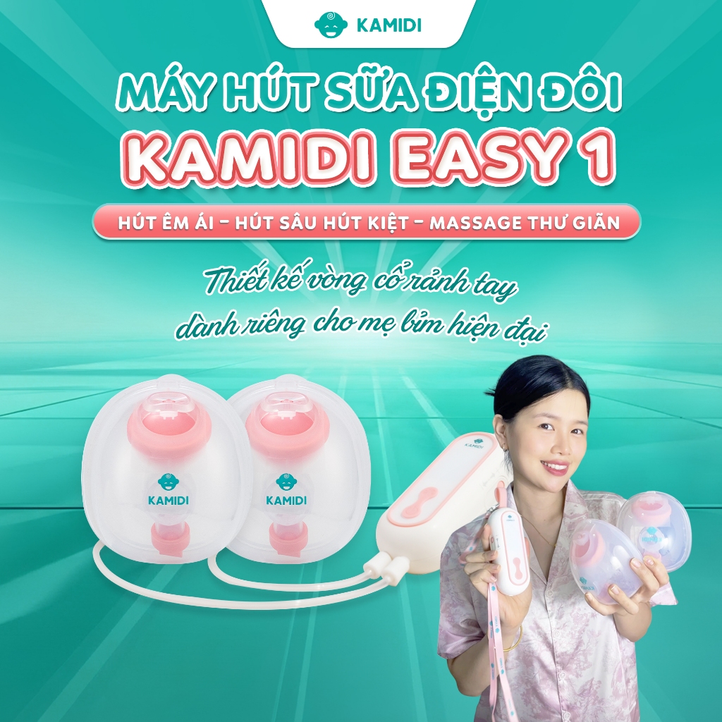 Máy Hút Sữa Rảnh Tay Không Dây Kamidi Easy 1 – 4 Chế Độ Thông Minh, Nhỏ Gọn, Êm Ái, An Toàn