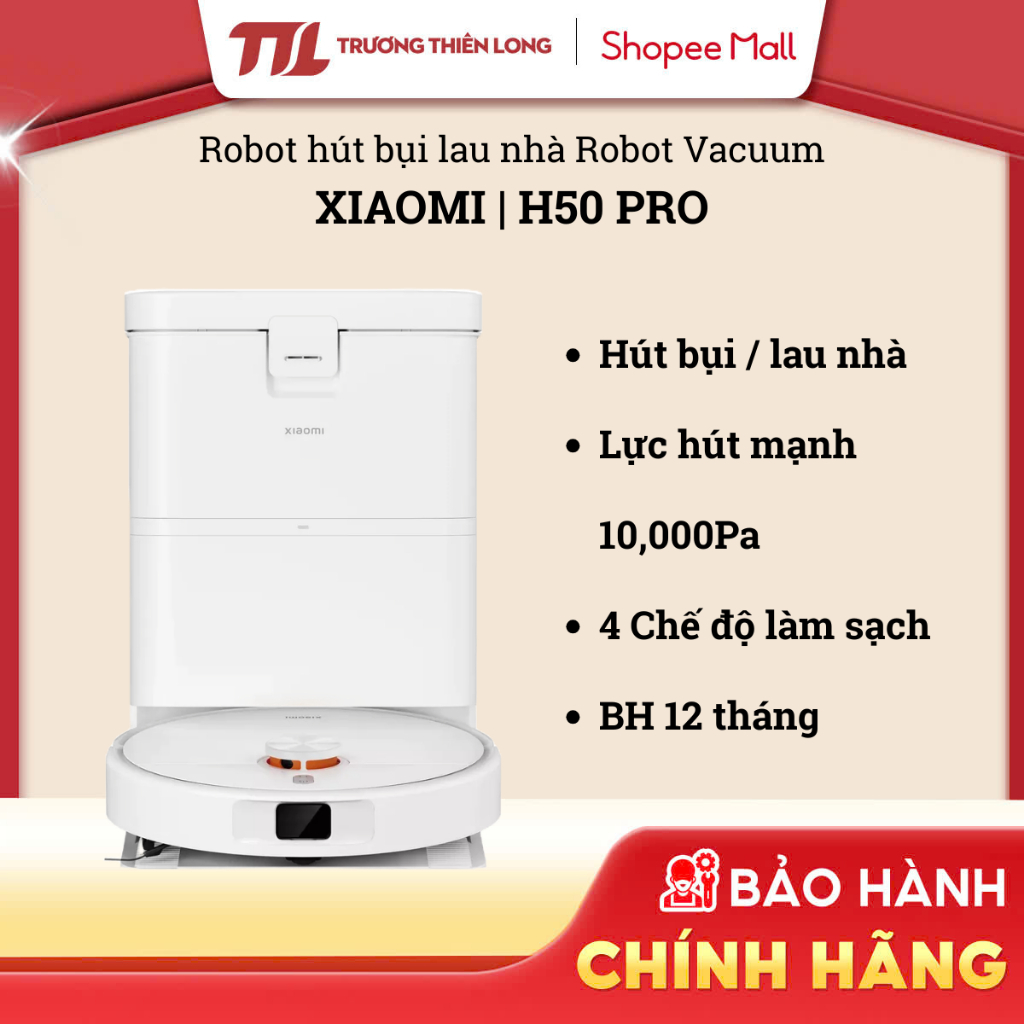 H50 | H50 PRO - Robot Hút Bụi Lau Nhà Xiaomi Vacuum H50 PRO - Lực Hút Mạnh 10.000Pa [FREESHIP HCM]
