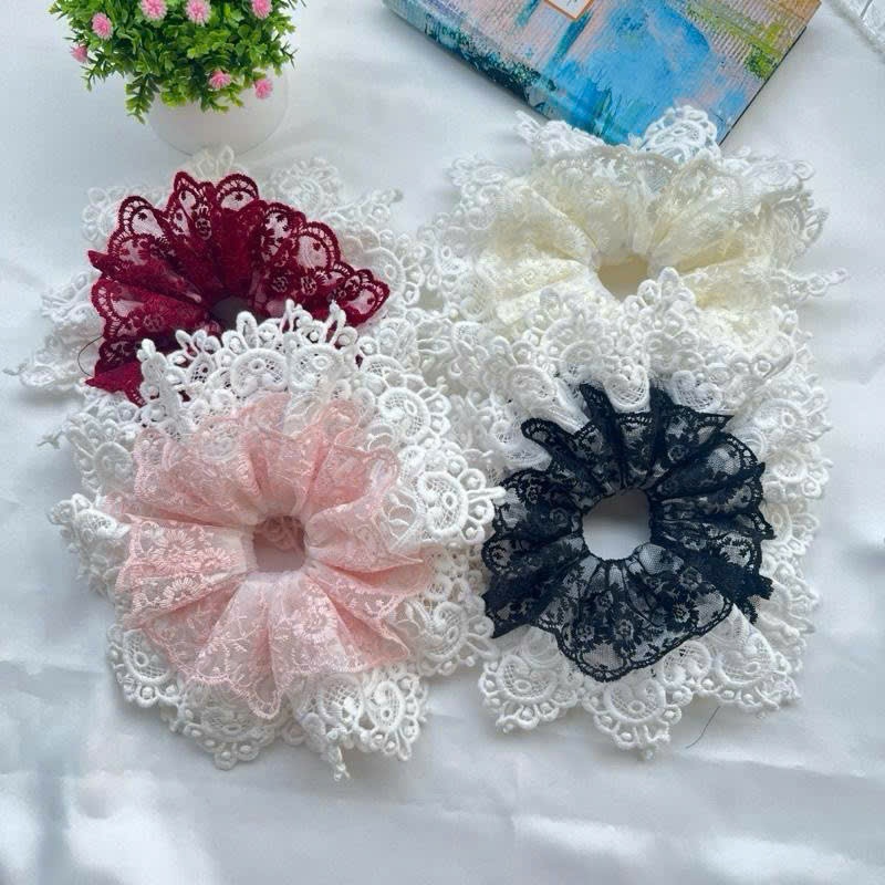Tên sản phẩm: Scrunchies Ren 4 Lớp Siêu To Cao Cấp Dễ Thương Hot Trend Hàng Loại 1 - Kia Studio