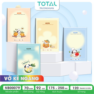 (Combo 5 quyển) Vở kẻ ngang Total định lượng 70 - 120 trang