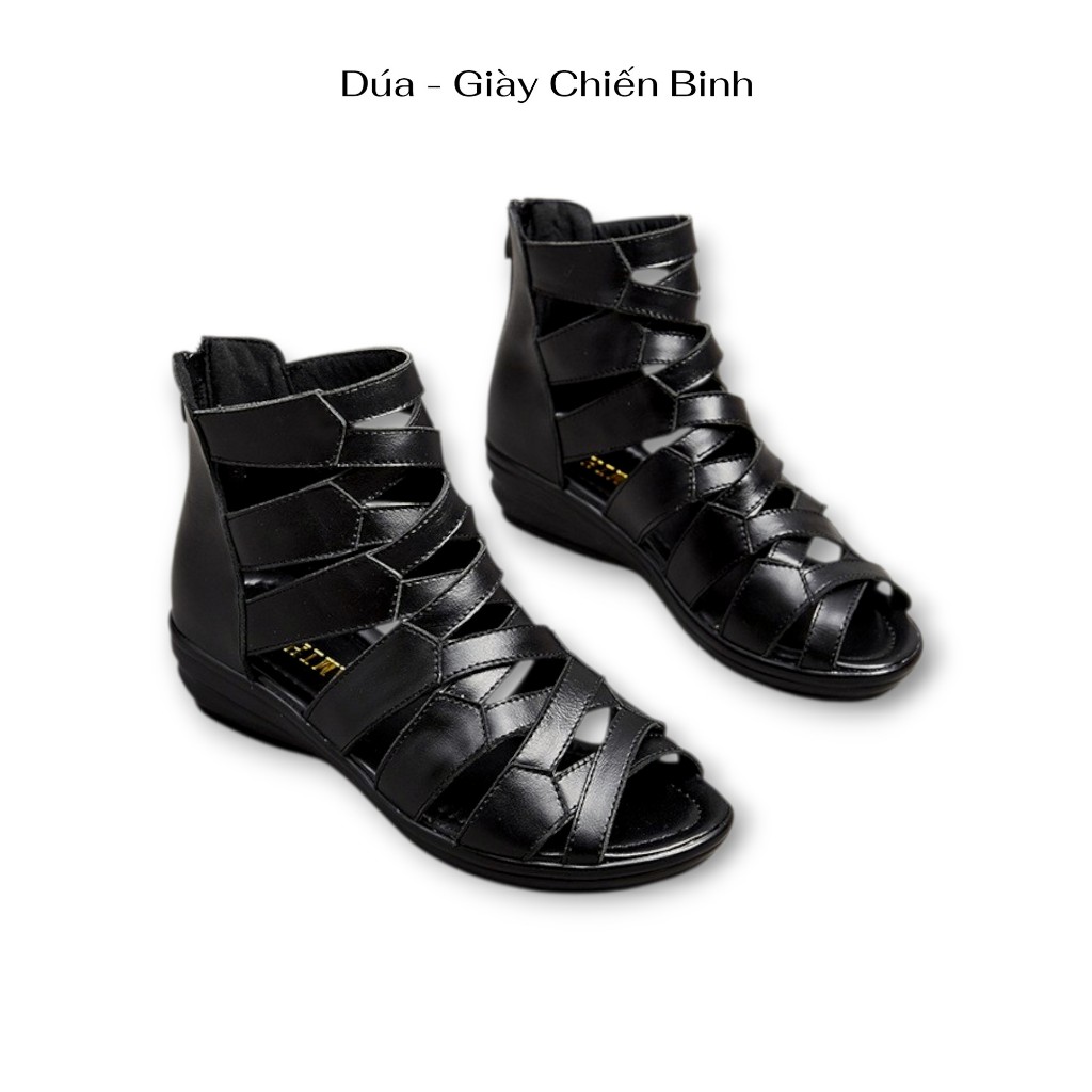 Giày Sandal Chiến Binh Xương Cá Cao Cấp, Chính Hãng RUSHIMAN, N90, Đế Cao 3 Phân, Boot Nữ, Sandal Nữ