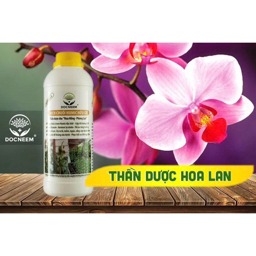 Dịch Chuối  DOCNEEM - Dịch Chuối Humic Hữu Cơ - Thần Dược cho hoa lan 1 Lít