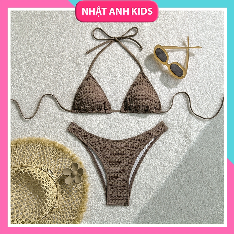 Bikini 2 Mảnh Len Tăm Nhún Bèo Sexy - Đồ Bơi Nữ Hai Mảnh Buộc Dây Tôn Dáng Cao Cấp - Hàng QC Cao Cấp | BigBuy360 - bigbuy360.vn
