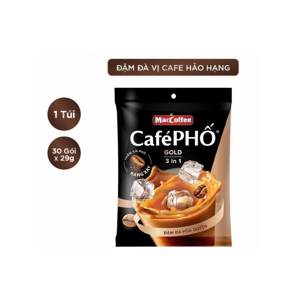 Cà phê sữa MacCoffee Café Phố Gold 3in1 870g
