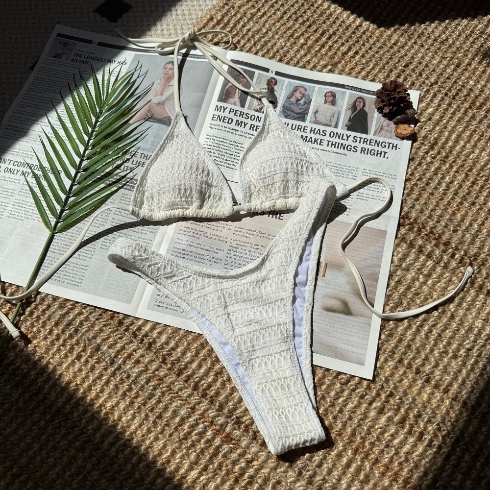 Bikini 2 Mảnh Len Tăm Nhún Bèo Sexy - Đồ Bơi Nữ Hai Mảnh Buộc Dây Tôn Dáng Cao Cấp - Hàng QC Cao Cấp | BigBuy360 - bigbuy360.vn