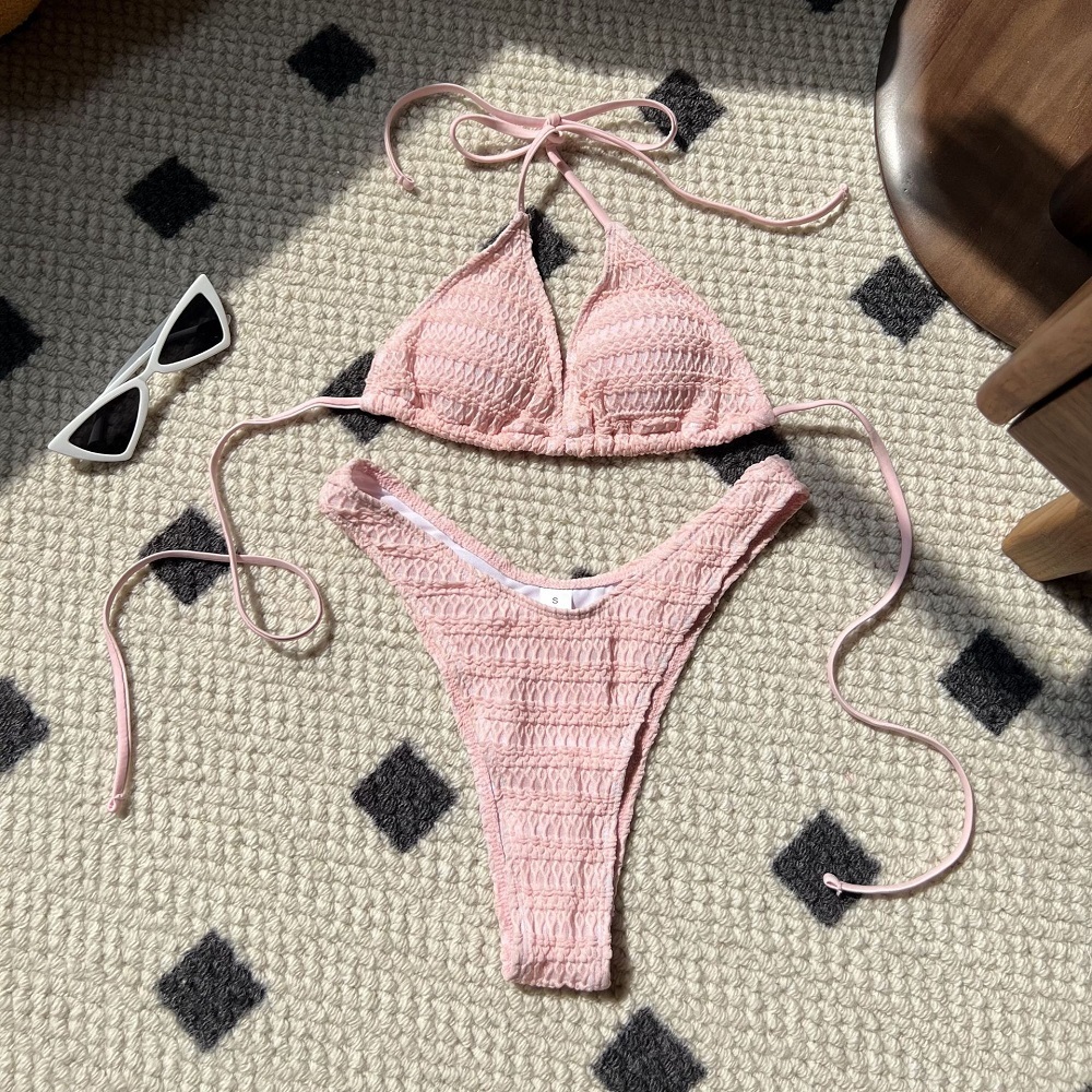 Bikini 2 Mảnh Len Tăm Nhún Bèo Sexy - Đồ Bơi Nữ Hai Mảnh Buộc Dây Tôn Dáng Cao Cấp - Hàng QC Cao Cấp | BigBuy360 - bigbuy360.vn