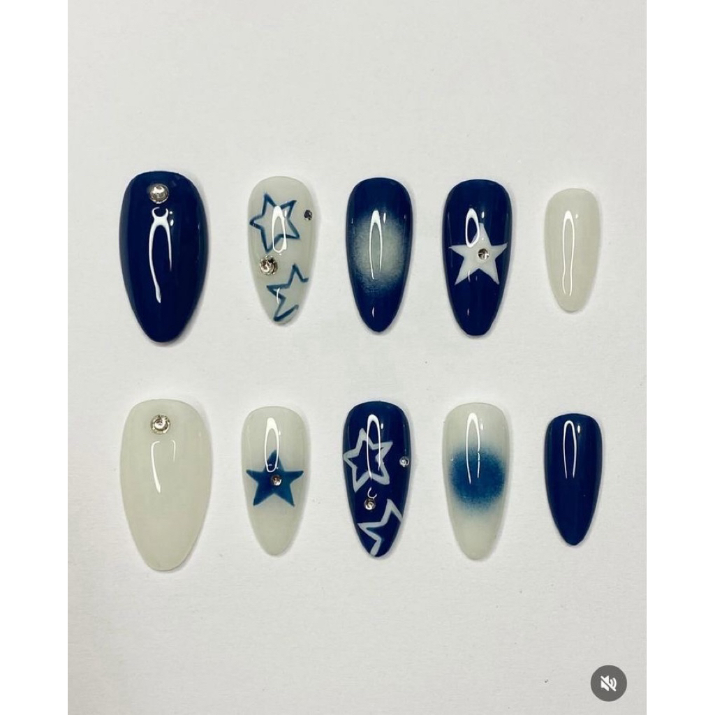 Nail Box Y2K Xanh Đen M029