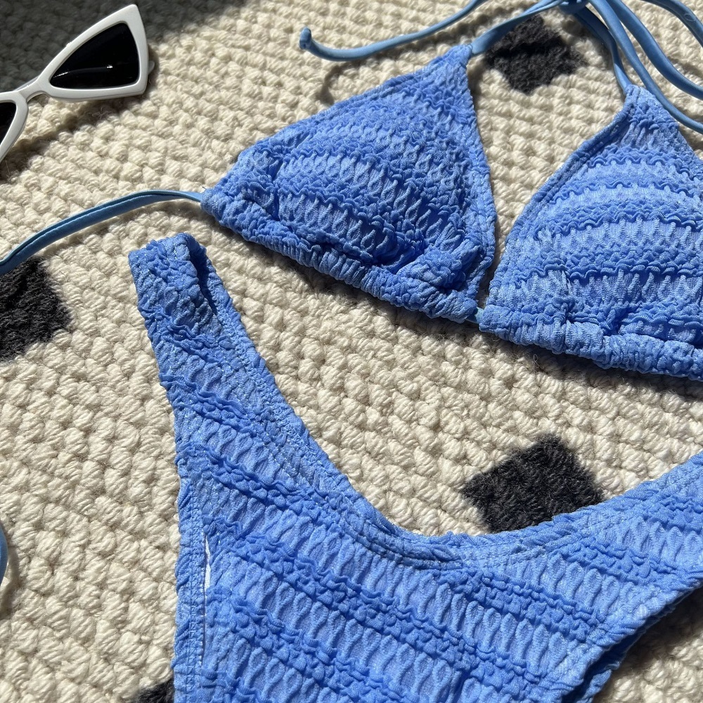 Bikini 2 Mảnh Len Tăm Nhún Bèo Sexy - Đồ Bơi Nữ Hai Mảnh Buộc Dây Tôn Dáng Cao Cấp - Hàng QC Cao Cấp | BigBuy360 - bigbuy360.vn