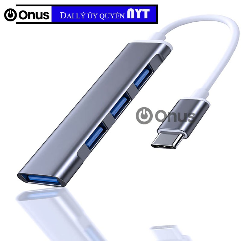 Bộ Chia  Type-C Ra 4 Cổng USB  Tốc Độ 5Gbps Mở Rộng Cổng Kết Nối Laptop MBook PC – ONUS