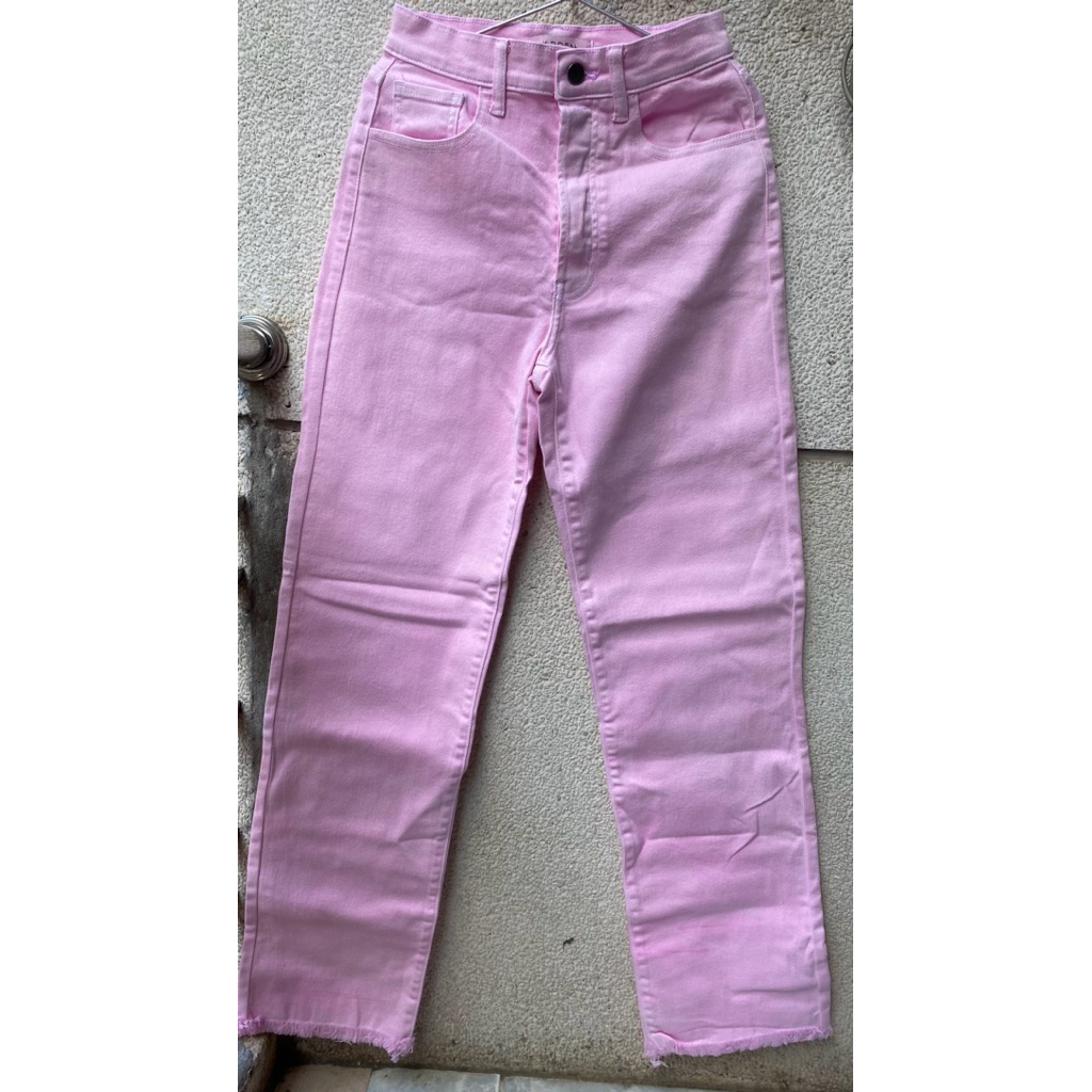 Quần jeans nút Nữ ống đứng HIDDEN