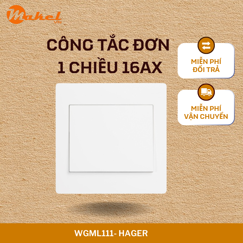 Công tắc điện Hager 1 chiều 16AX - Thiết bị điện Hager cao cấp chuẩn Châu Âu bền bỉ an toàn