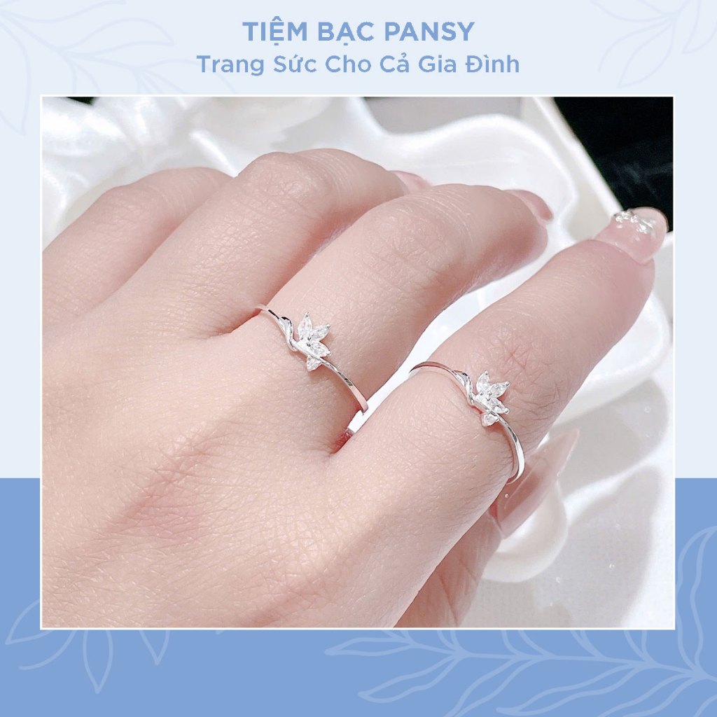 Nhẫn bạc nữ hình hoa thiên điểu sang trọng, kiêu hãnh - TIỆM BẠC PANSY