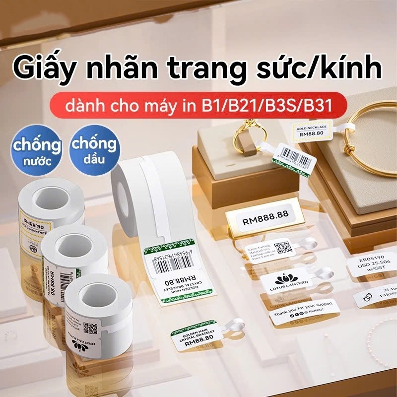 Nhãn trang sức dùng cho máy Niimbot B1/B21/B21Pro/B31/B3S