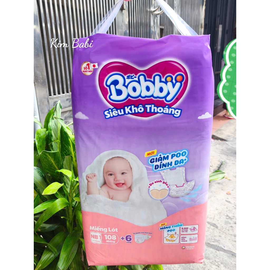 Miếng Lót Sơ Sinh Bobby NB1 108 miếng và NB2 60 miếng