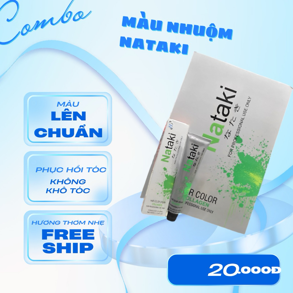 Thuốc nhuộm tóc Nataki – Chất kem mịn, bảng màu hot trend