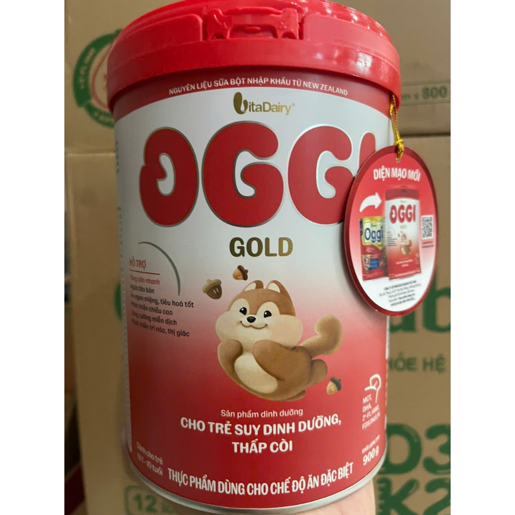 Sữa Oggi Gold 900g tăng cân nhanh, ngừa táo bón