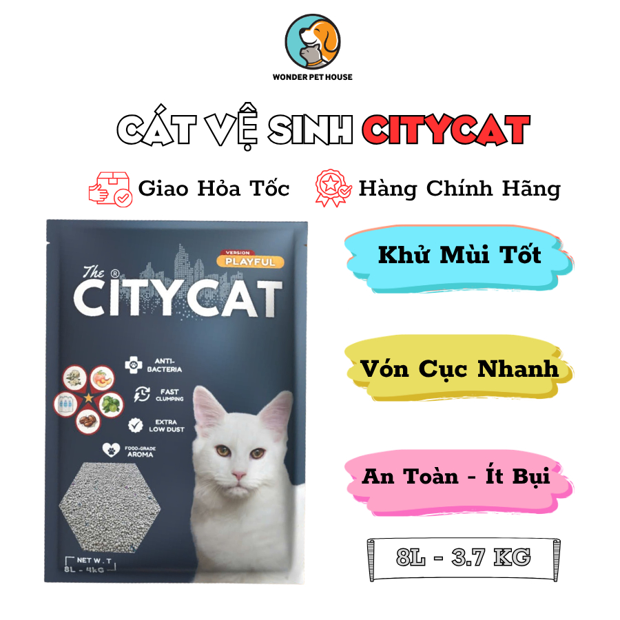[HỎA TỐC HCM] Cát vệ sinh cho mèo CITYCAT 8L