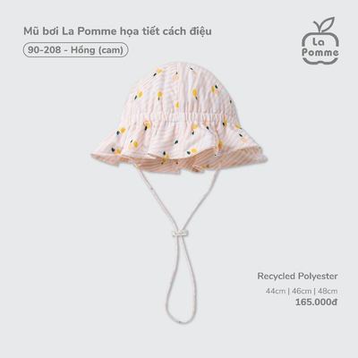 Mũ bơi La Pomme họa tiết cách điệu - Chất liệu Recycled Polyester mềm nhẹ, nhanh khô – Bé gái - 44cm/46cm/48cm