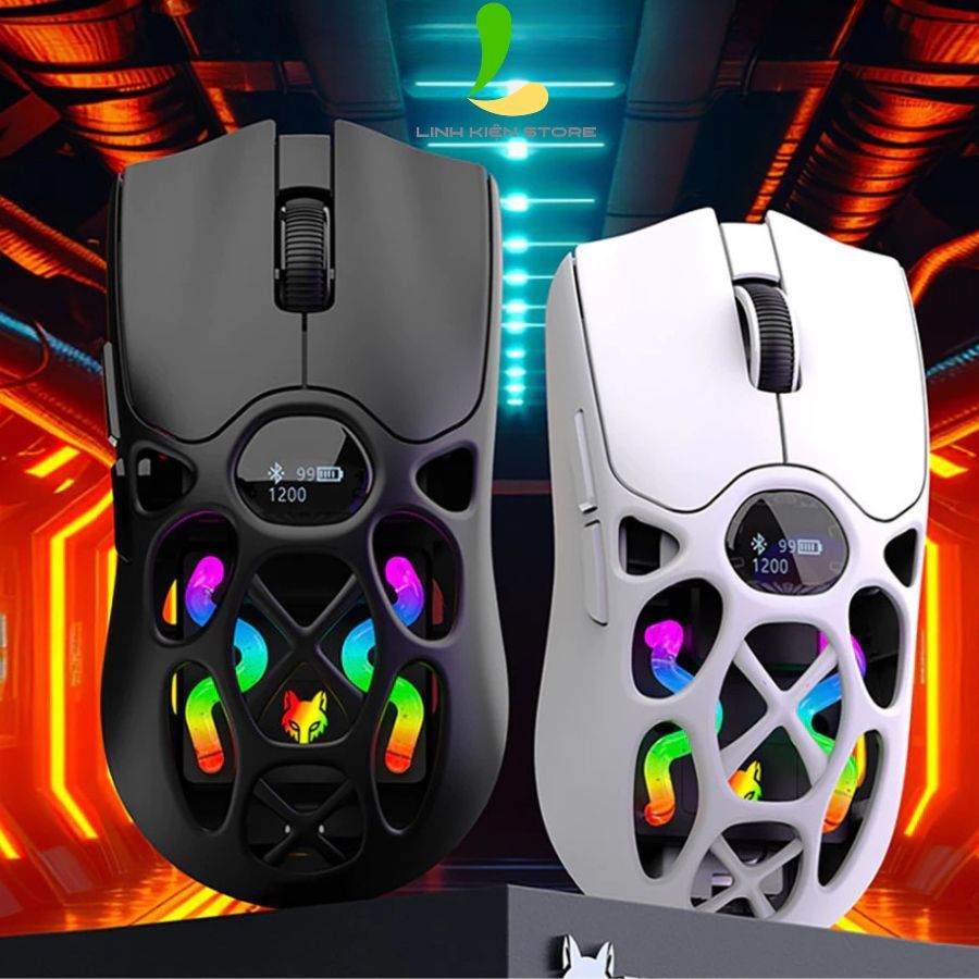 Chuột Không Dây Xunfox H16 / H16 Pro - Chuột Gaming Kết Nối 3 Chế Độ, Màn Hình Oled Thông Minh