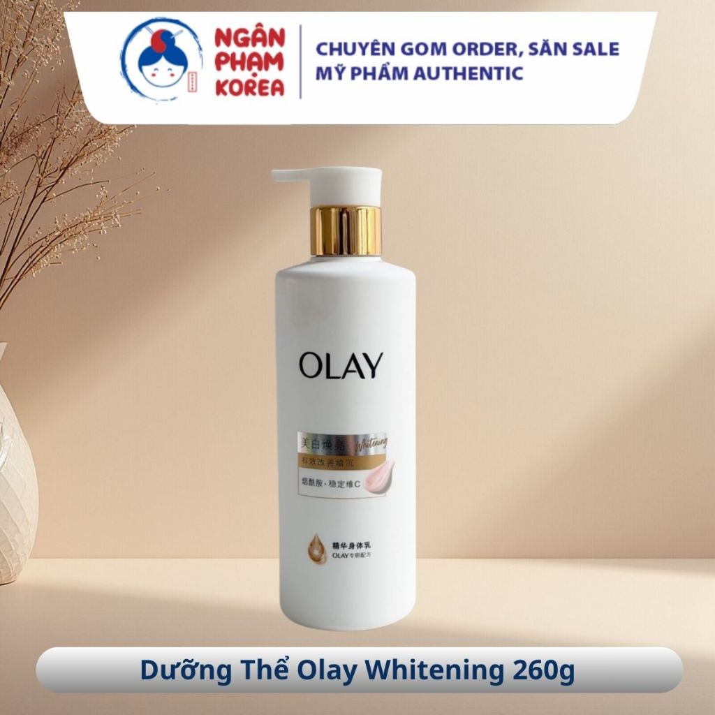 Dưỡng Thể Olay Whitening Dưỡng Sáng Mềm Mịn Da 260g l Ngân Phạm Korea