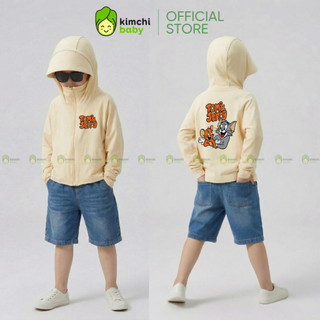 [10-40kg] Áo Chống Nắng Cho Bé Trai KIMCHIBABY Vải Icecool Cao Cấp Thông Hơi Làm Mát Chống Tia UV Họa Tiết TomJerry K626