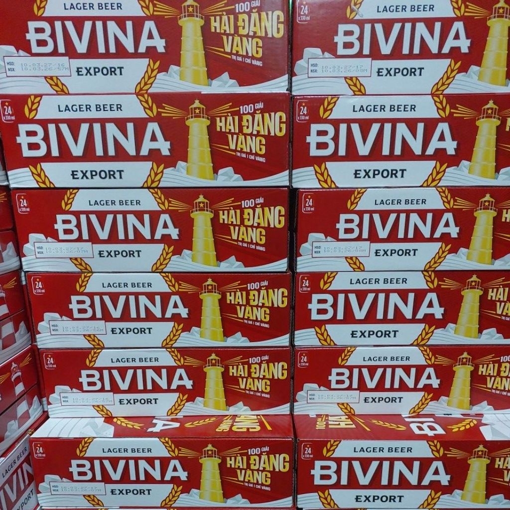 bia BIVINA 330ml 1thùng 24lon date 3/2027 bia trúng thưởng
